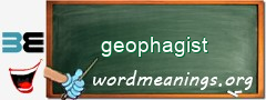 WordMeaning blackboard for geophagist
